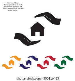 protection and home insurance web icon. vector design