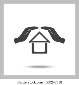 protection and home insurance web icon