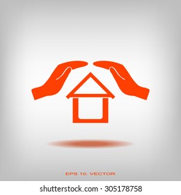 protection and home insurance web icon