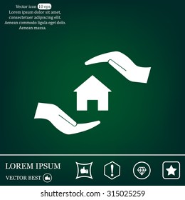 protection and home insurance web icon. vector design