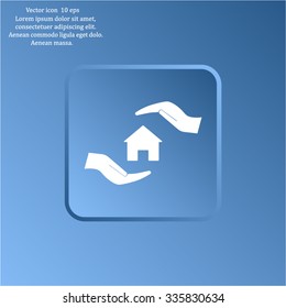 protection and home insurance web icon. vector design