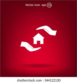 protection and home insurance web icon. vector design