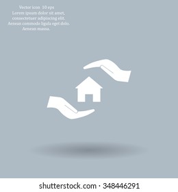 protection and home insurance web icon. vector design