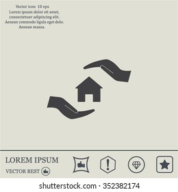 protection and home insurance web icon. vector design