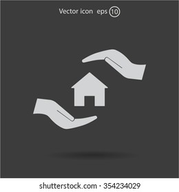 protection and home insurance web icon. vector design