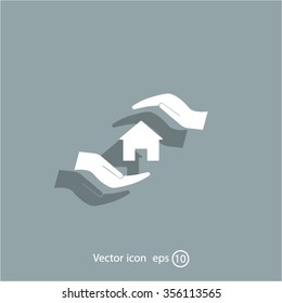protection and home insurance web icon. vector design