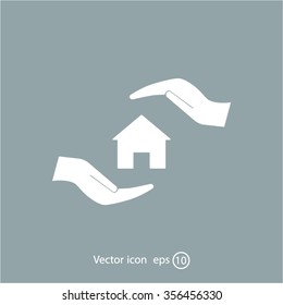 protection and home insurance web icon. vector design