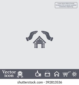 protection and home insurance web icon. vector design