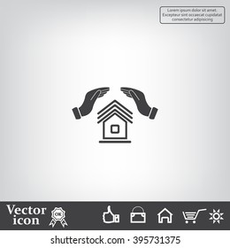 protection and home insurance web icon. vector design