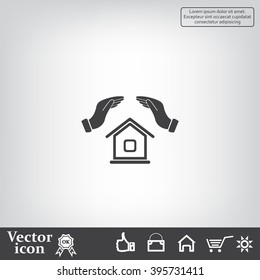 protection and home insurance web icon. vector design