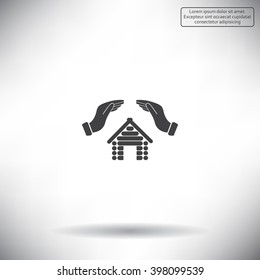 protection and home insurance web icon. vector design