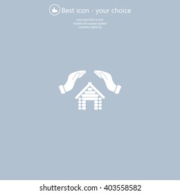 protection and home insurance web icon. vector design