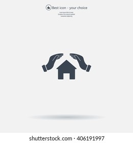 protection and home insurance web icon. vector design