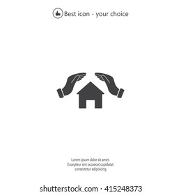 protection and home insurance web icon. vector design