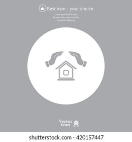 protection and home insurance web icon. vector design