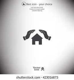 protection and home insurance web icon. vector design