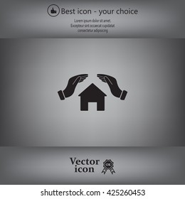 protection and home insurance web icon. vector design