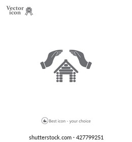 protection and home insurance web icon. vector design