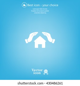 protection and home insurance web icon. vector design