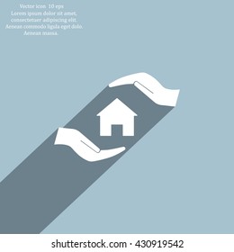 protection and home insurance web icon. vector design