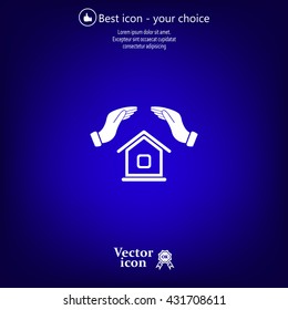 protection and home insurance web icon. vector design