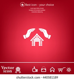 protection and home insurance web icon. vector design