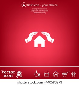 protection and home insurance web icon. vector design