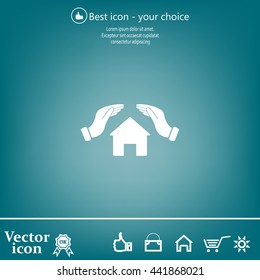 protection and home insurance web icon. vector design