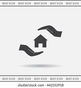 protection and home insurance web icon. vector design