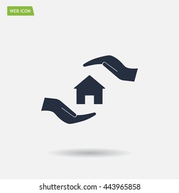 protection and home insurance web icon. vector design