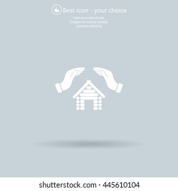 protection and home insurance web icon. vector design