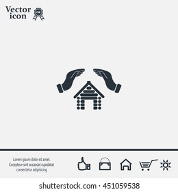 protection and home insurance web icon. vector design