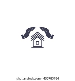 protection and home insurance web icon. vector design