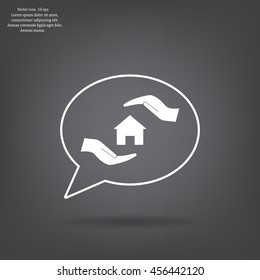 protection and home insurance web icon. vector design