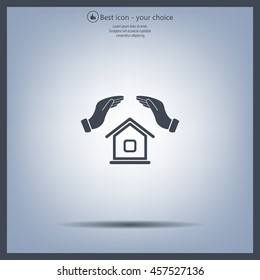 protection and home insurance web icon. vector design