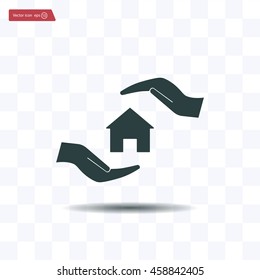 protection and home insurance web icon. vector design