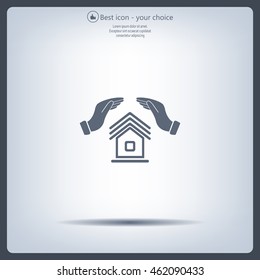 protection and home insurance web icon. vector design