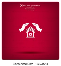 protection and home insurance web icon. vector design