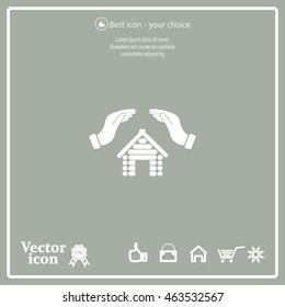 protection and home insurance web icon. vector design