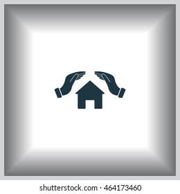 protection and home insurance web icon. vector design