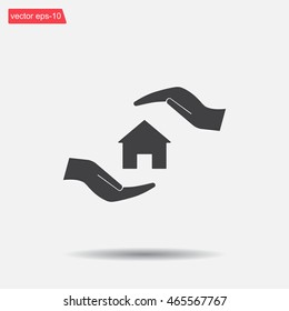 protection and home insurance web icon. vector design