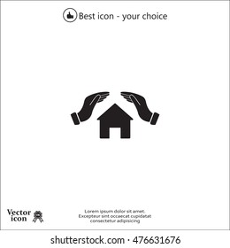 protection and home insurance web icon. vector design