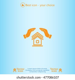 protection and home insurance web icon. vector design