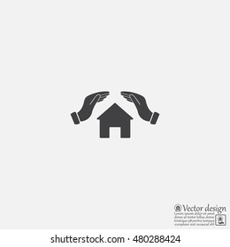 protection and home insurance web icon. vector design