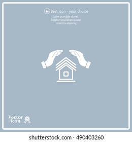 protection and home insurance web icon. vector design