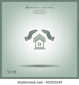 protection and home insurance web icon. vector design