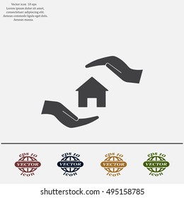protection and home insurance web icon. vector design