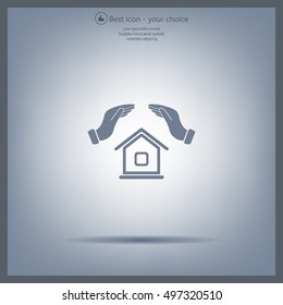 protection and home insurance web icon. vector design