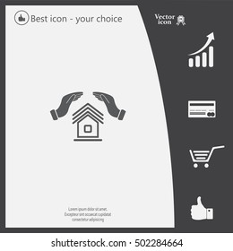 protection and home insurance web icon. vector design