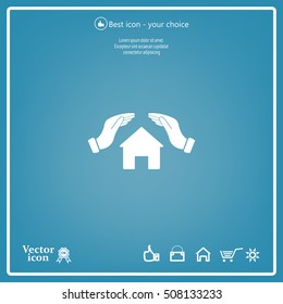 protection and home insurance web icon. vector design